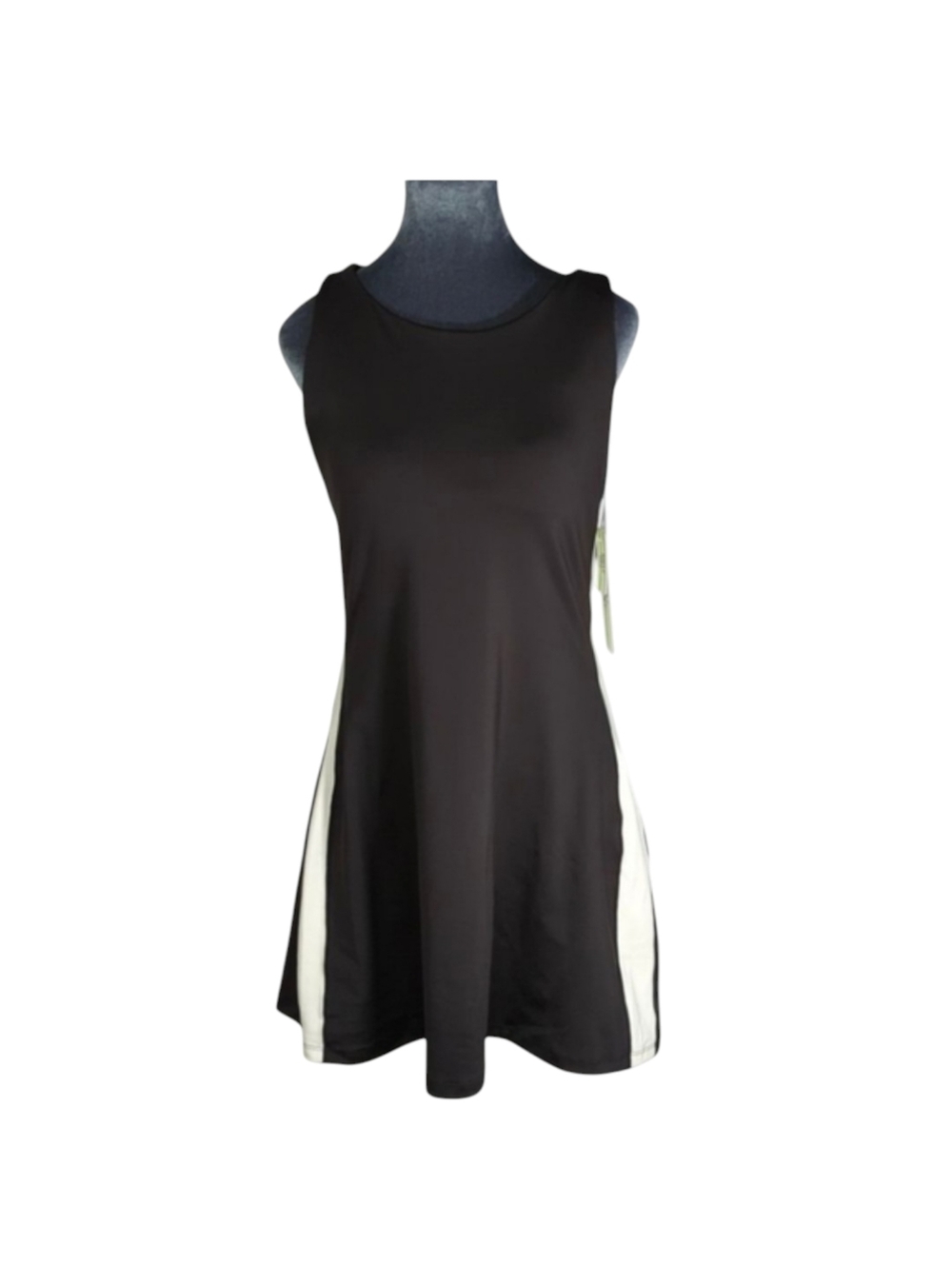 Nicole Miller Sport Black & White Athletic Dress With Shelf Bra